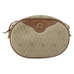 Christian Dior Vintage Honeycomb Canvas Beige Canvas Shoulder Bag Bag
